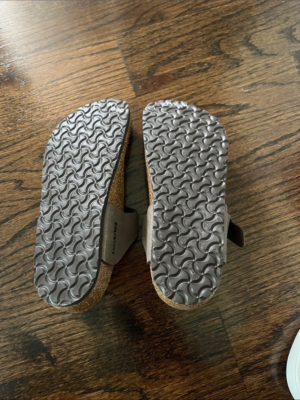 Birkenstock Kids Taupe Brown Toe-Post Sandals with Buckle